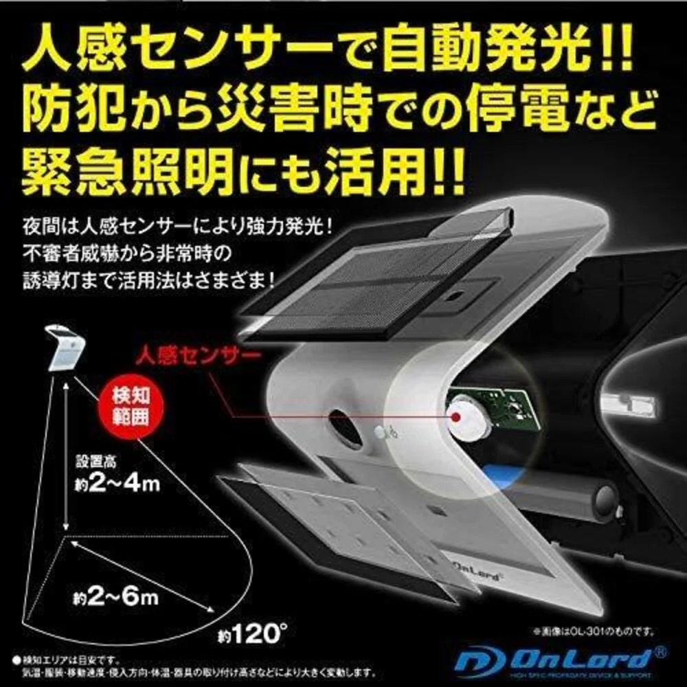 オンスクエア ソーラーLED・センサーウォールライト 1台 - Image 12