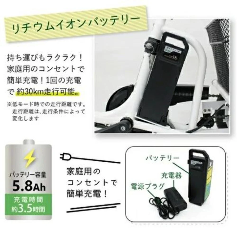 E-PARTON ロータイプ電動アシスト三輪自転車 【直送品】 返品・キャンセル・他商品と同時購入は不可 - Image 4