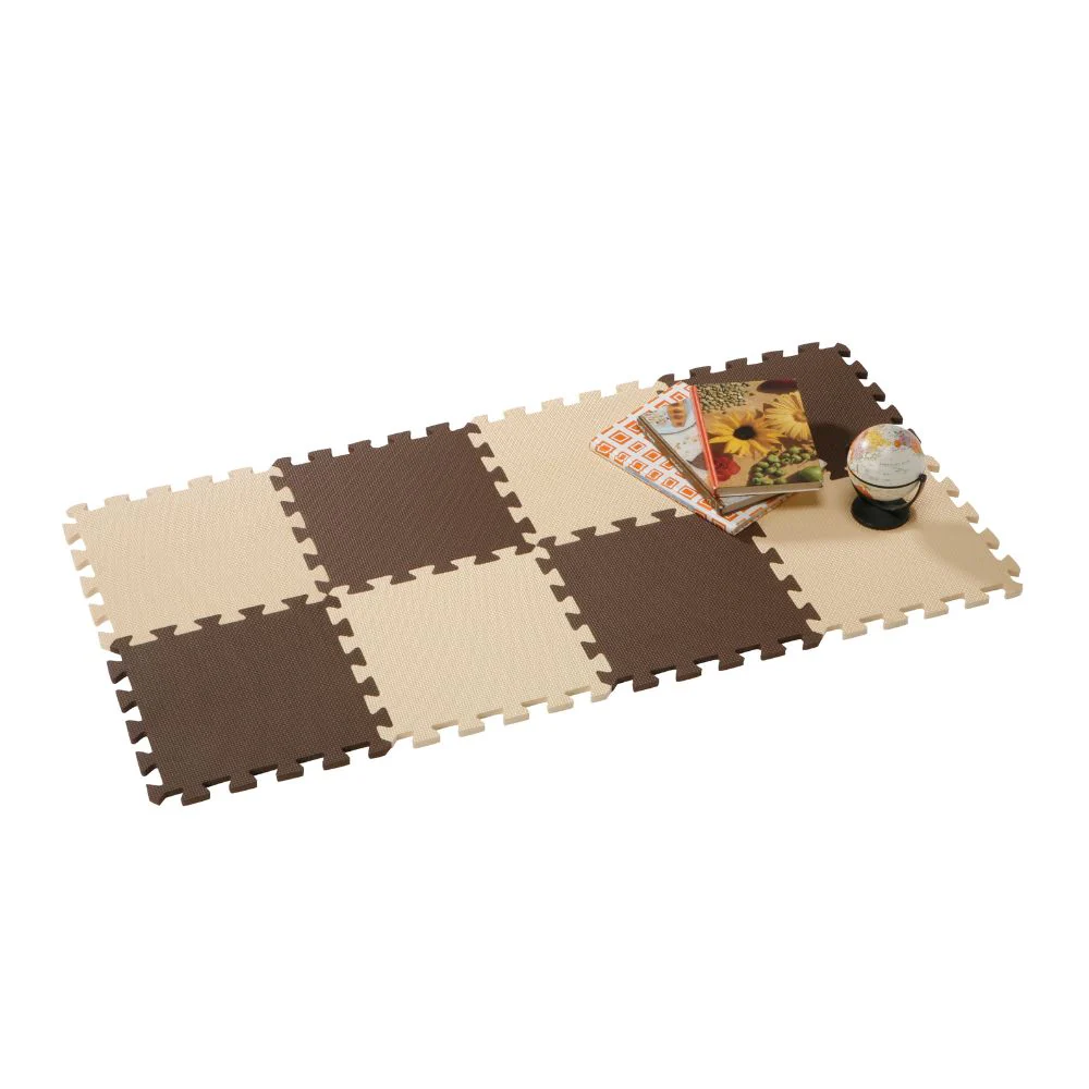 シービージャパン やわらかジョイントカラーマット チョコレート 8枚組 - Image 2