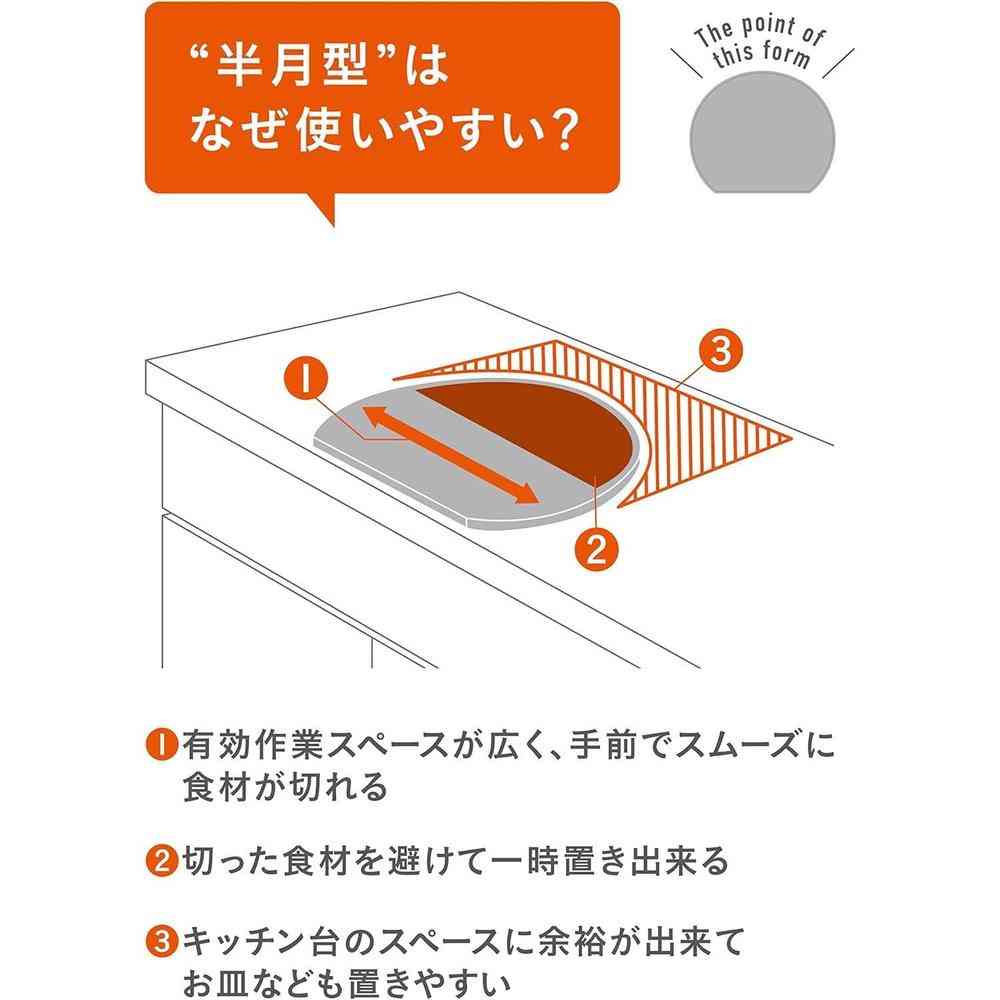 atomico スペースを無駄なく使える半月まな板 1枚 - Image 17