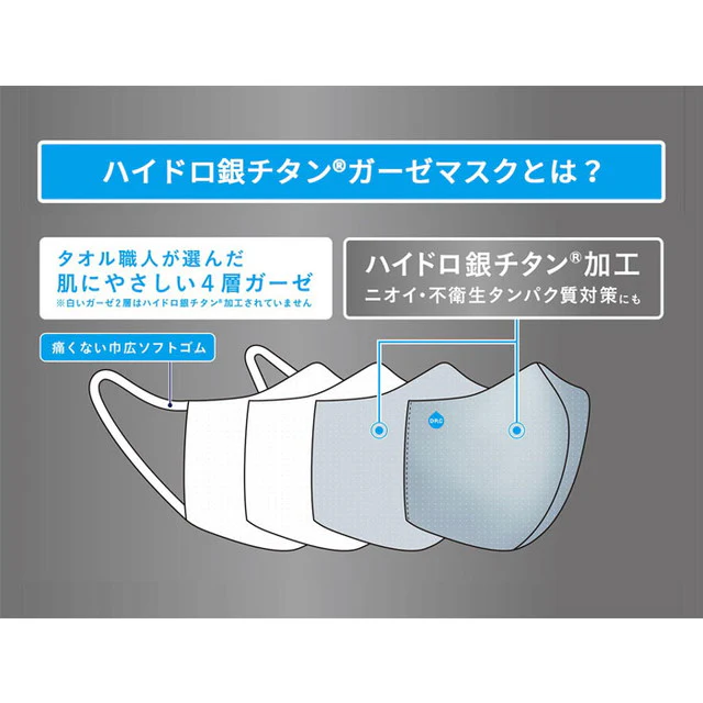DR.C ハイドロ銀チタン ソフトガーゼマスク+3 ふつうサイズ 1枚入り ▼返品不可 - Image 8