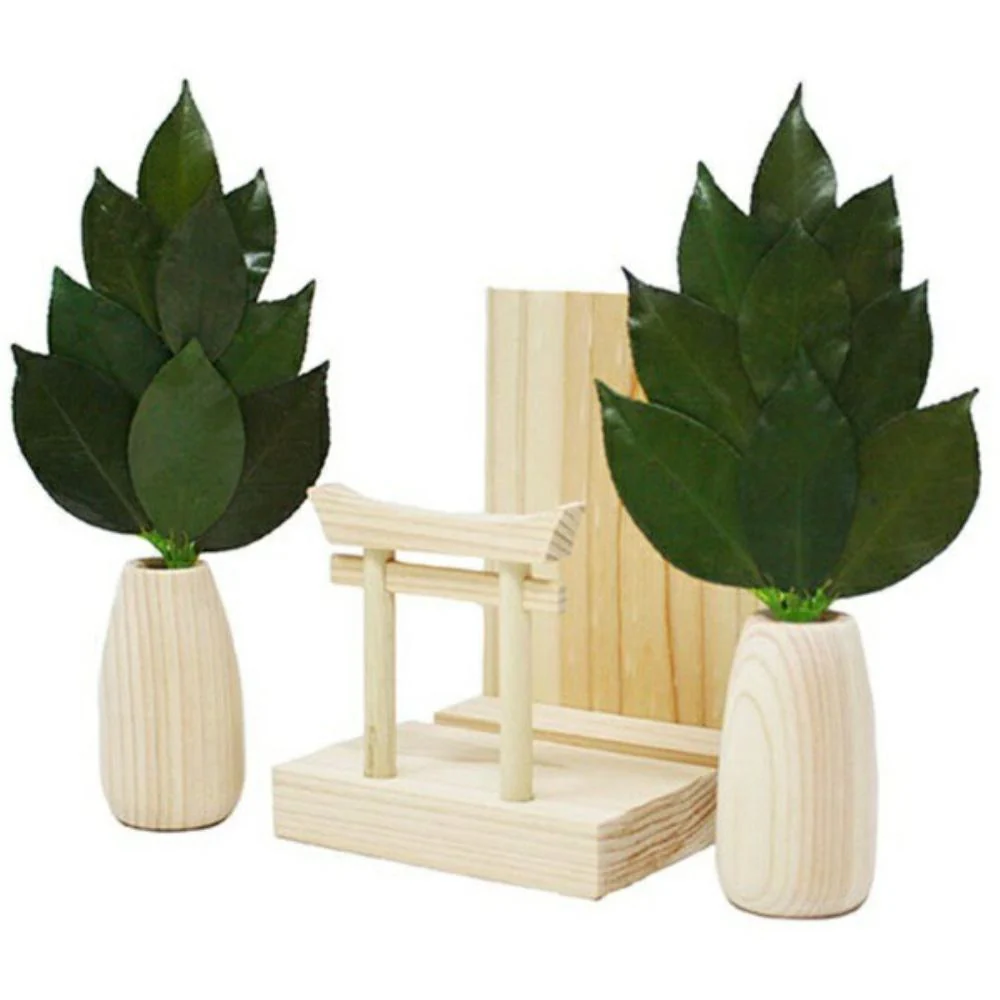 ミニ S 榊丸立て 鳥居付き 神棚セット ST-034 【直送品】 返品・キャンセル・他商品と同時購入は不可