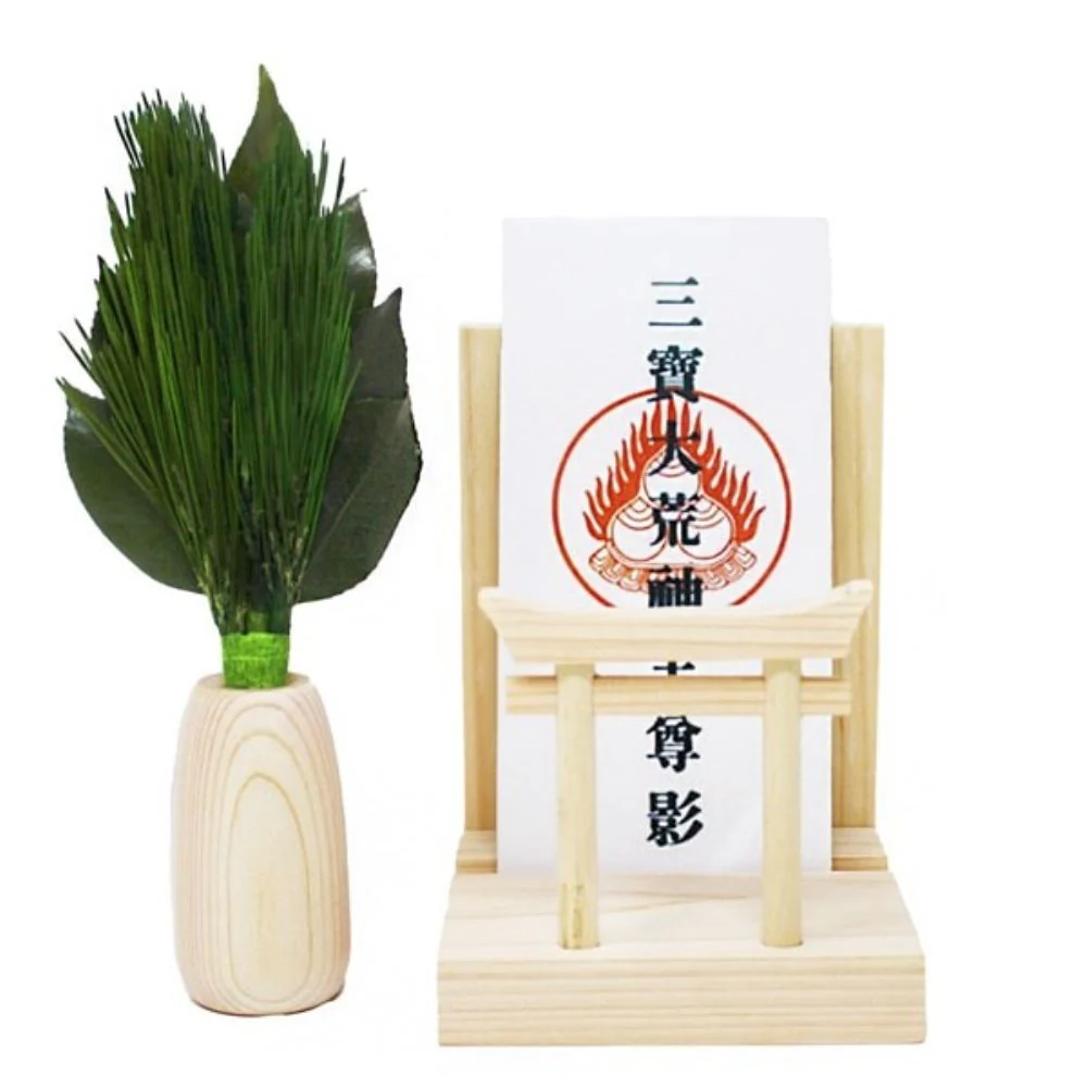 ミニ S 荒神松丸立て 鳥居付き 神棚セット 【直送品】 返品・キャンセル・他商品と同時購入は不可 - Image 3