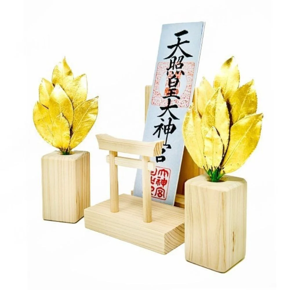 ミニ SS 金の榊 鳥居付き神棚セット ST-038 【直送品】 返品・キャンセル・他商品と同時購入は不可 - Image 3