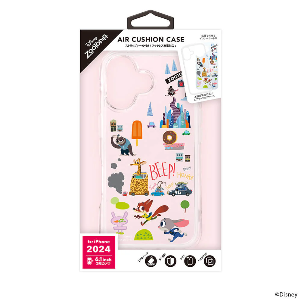 PGA iPhone 16用 エアクッションケース ズートピア PG-D24APT01ZTP 40g - Image 2