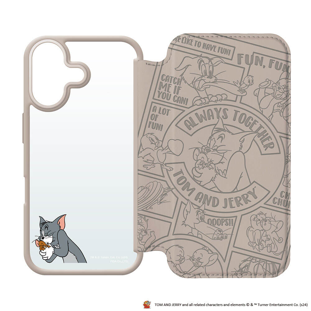 PGA iPhone 16用 ガラスフリップケース トムとジェリー PG-W24AGF01TAJ 70g - Image 5