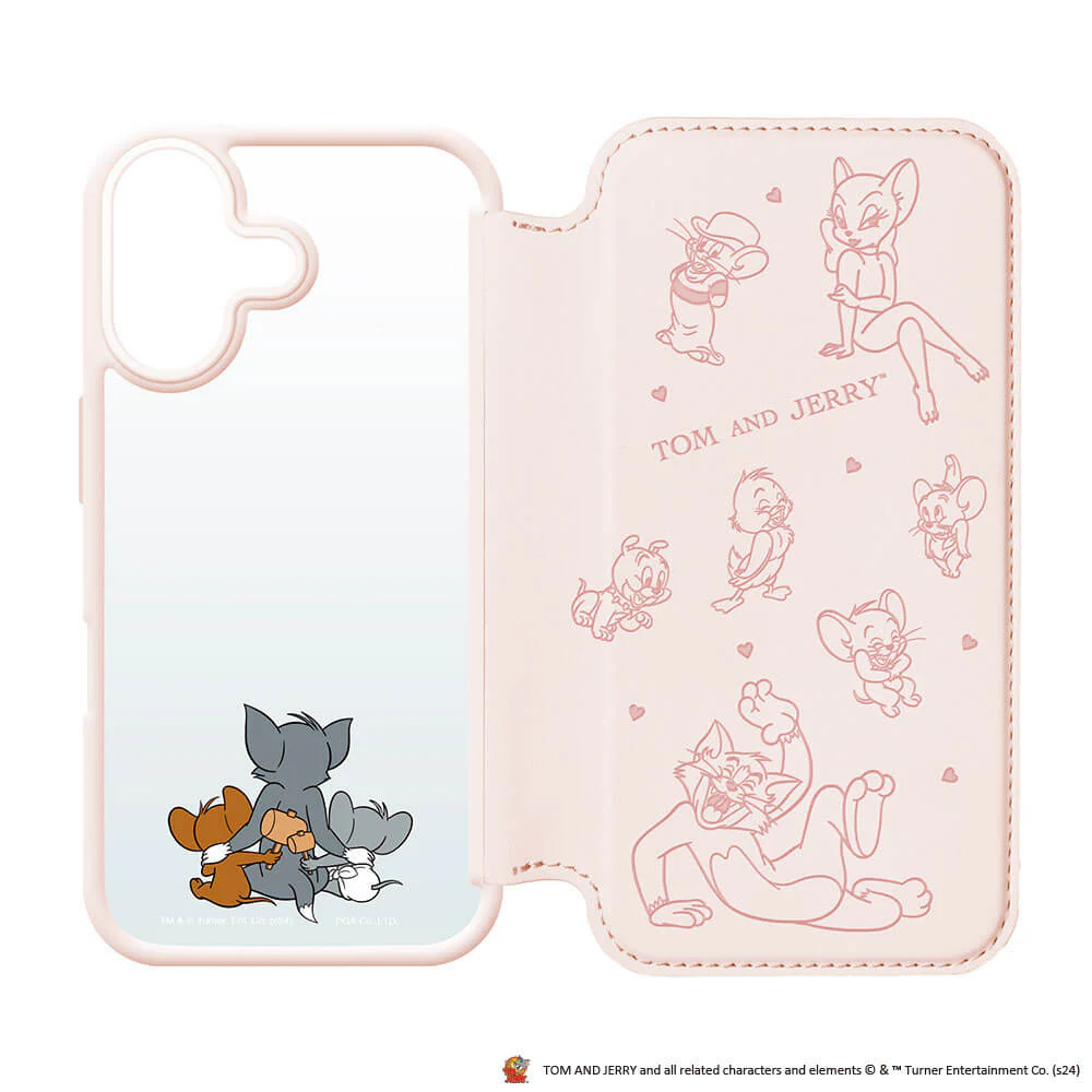 PGA iPhone 16用 ガラスフリップケース トムとジェリー PG-W24AGF02TAJ 70g - Image 5