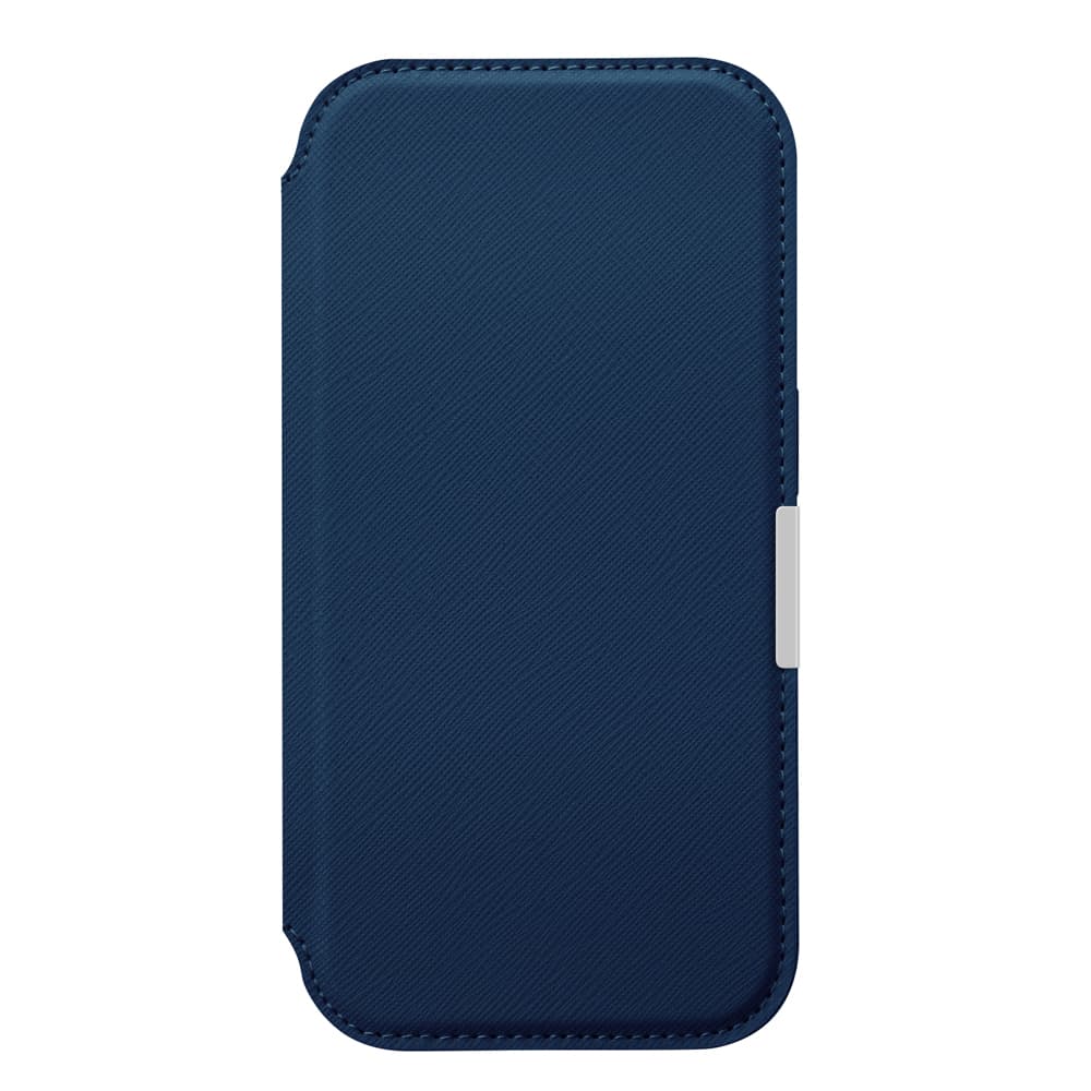 PGA iPhone 17用 ガラスフリップケース サフィアーノ調/ネイビー PG-25AGF04NV 65g - Image 3