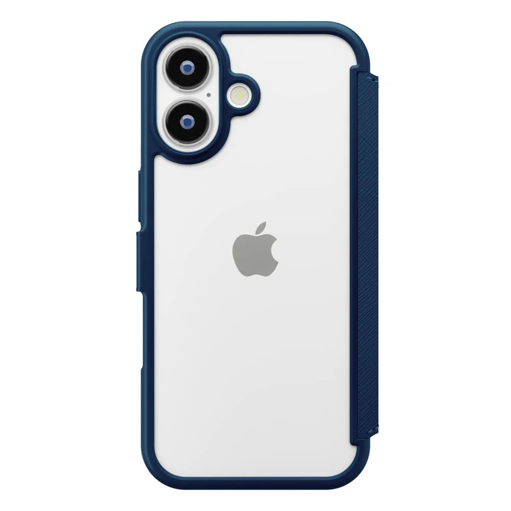PGA iPhone 17用 ガラスフリップケース サフィアーノ調/ネイビー PG-25AGF04NV 65g - Image 5