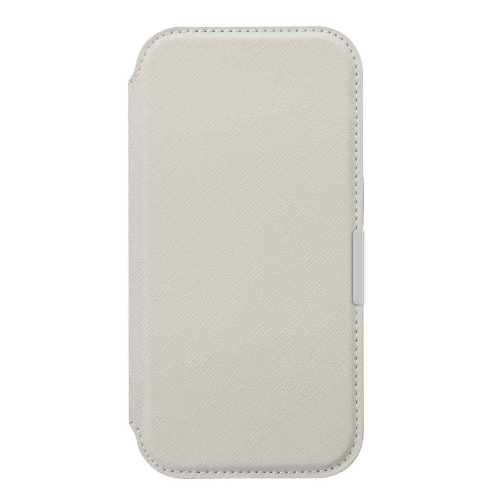 PGA iPhone 17用 ガラスフリップケース サフィアーノ調/グレー PG-25AGF05GY 65g - Image 3
