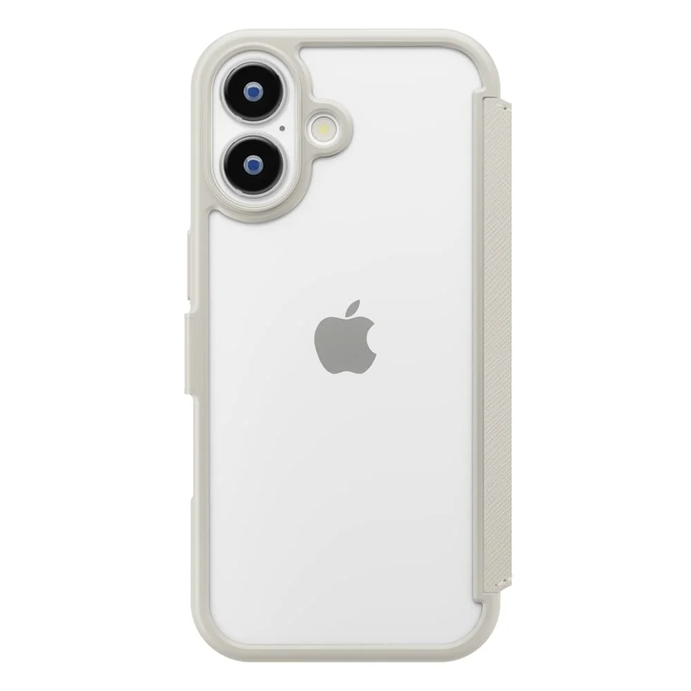 PGA iPhone 17用 ガラスフリップケース サフィアーノ調/グレー PG-25AGF05GY 65g - Image 5