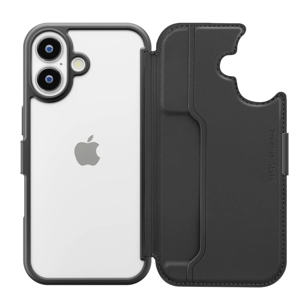 PGA iPhone 17用 バックフリップケース ブラック PG-25ABF01BK 65g - Image 4