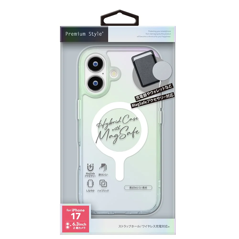 PGA iPhone 17用 MagSafe対応 ハイブリッドケース オーロラ PG-25AMH04AR 35g - Image 2