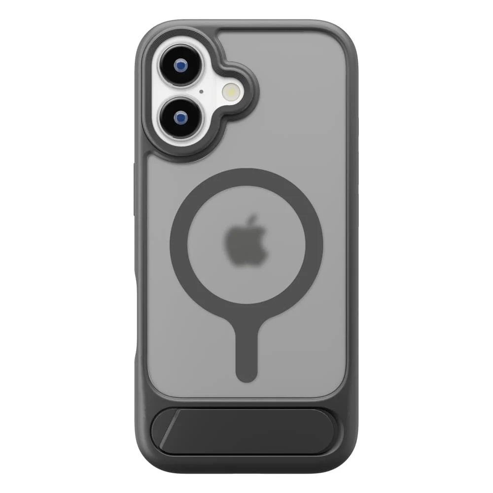 PGA iPhone 17用 MagSafe対応 スタンド付ハイブリッドケース ブラック PG-25AMH05BK 45g - Image 3