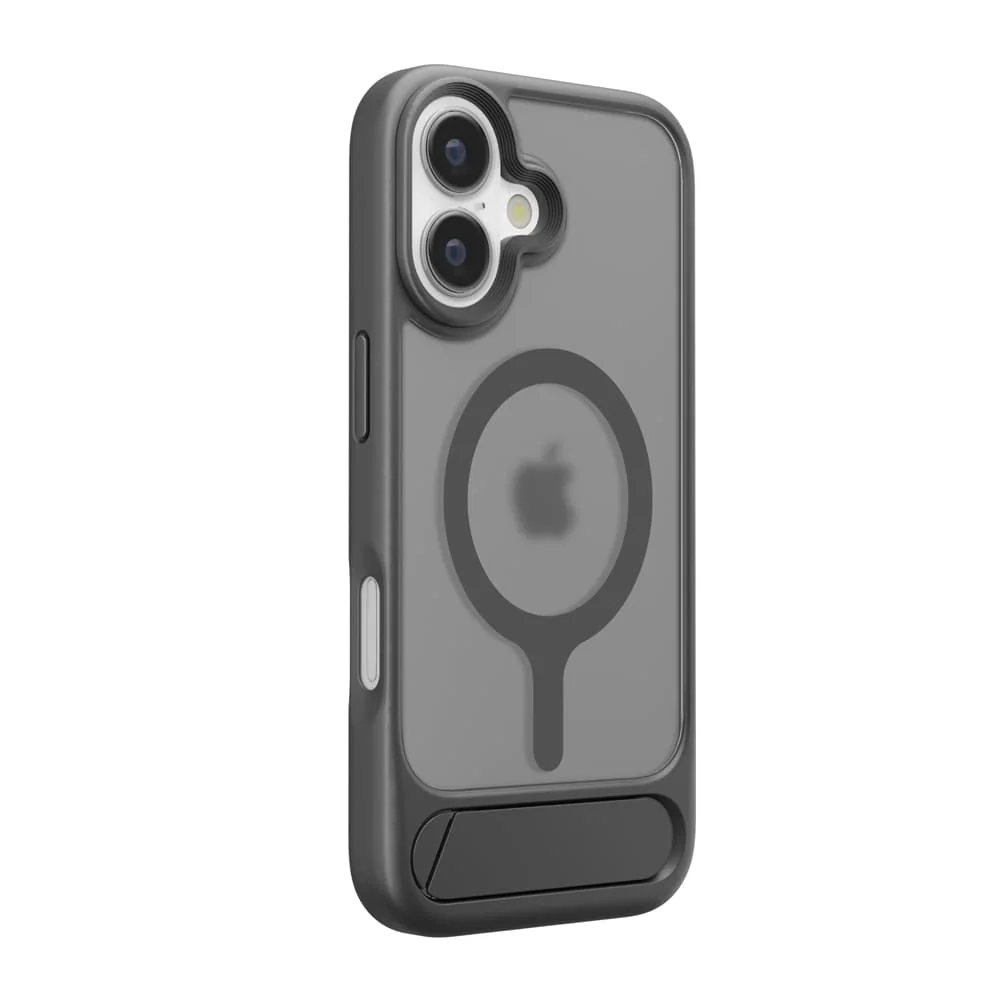PGA iPhone 17用 MagSafe対応 スタンド付ハイブリッドケース ブラック PG-25AMH05BK 45g - Image 4