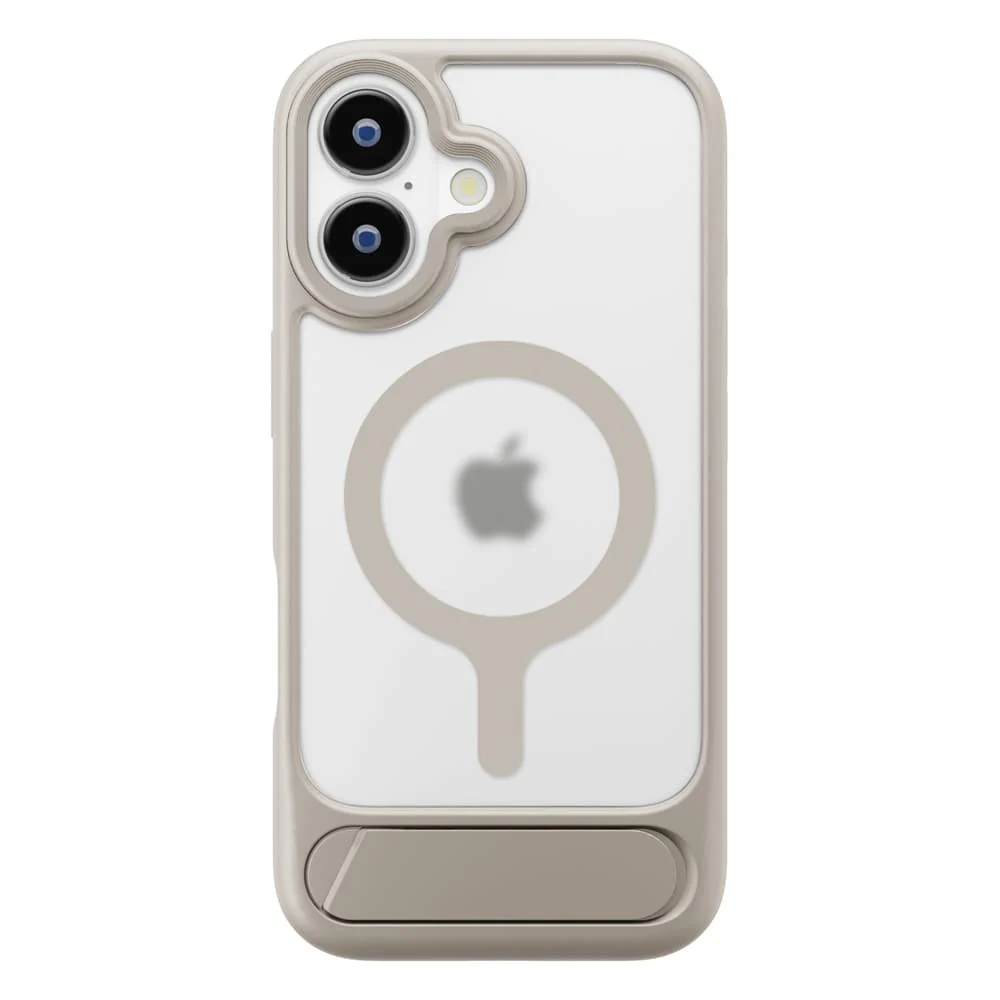PGA iPhone 17用 MagSafe対応 スタンド付ハイブリッドケース ベージュ PG-25AMH06BE 45g - Image 3