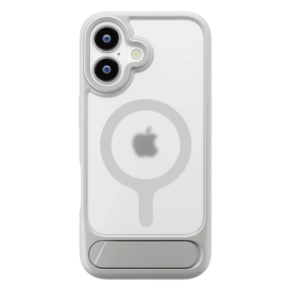 PGA iPhone 17用 MagSafe対応 スタンド付ハイブリッドケース グレー PG-25AMH07GY 45g - Image 3
