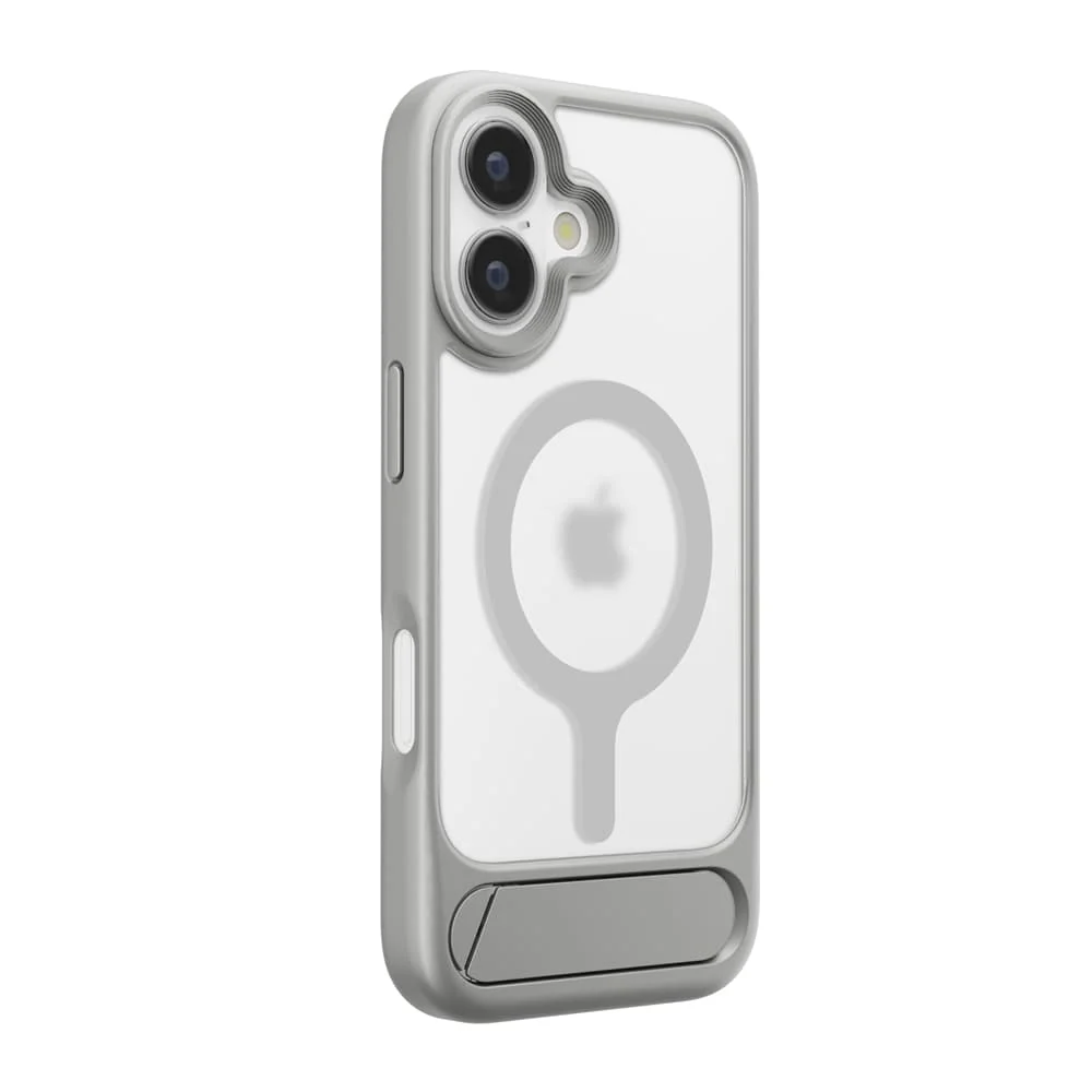 PGA iPhone 17用 MagSafe対応 スタンド付ハイブリッドケース グレー PG-25AMH07GY 45g - Image 4