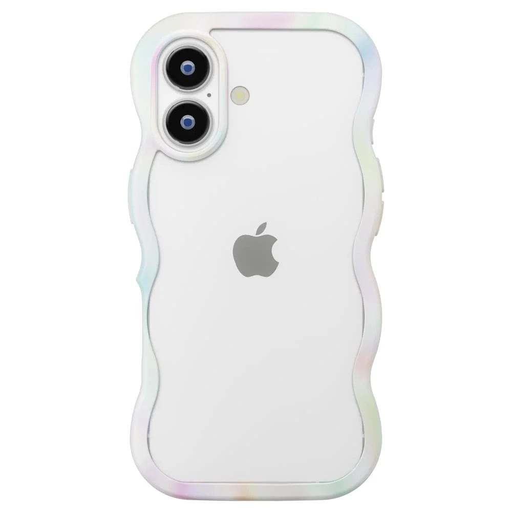 PGA iPhone 17用 ウェーブケース オーロラホワイト PG-25AWH04WH 35g - Image 3