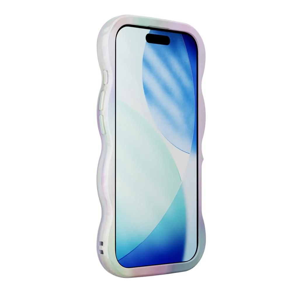 PGA iPhone 17用 ウェーブケース オーロラホワイト PG-25AWH04WH 35g - Image 5