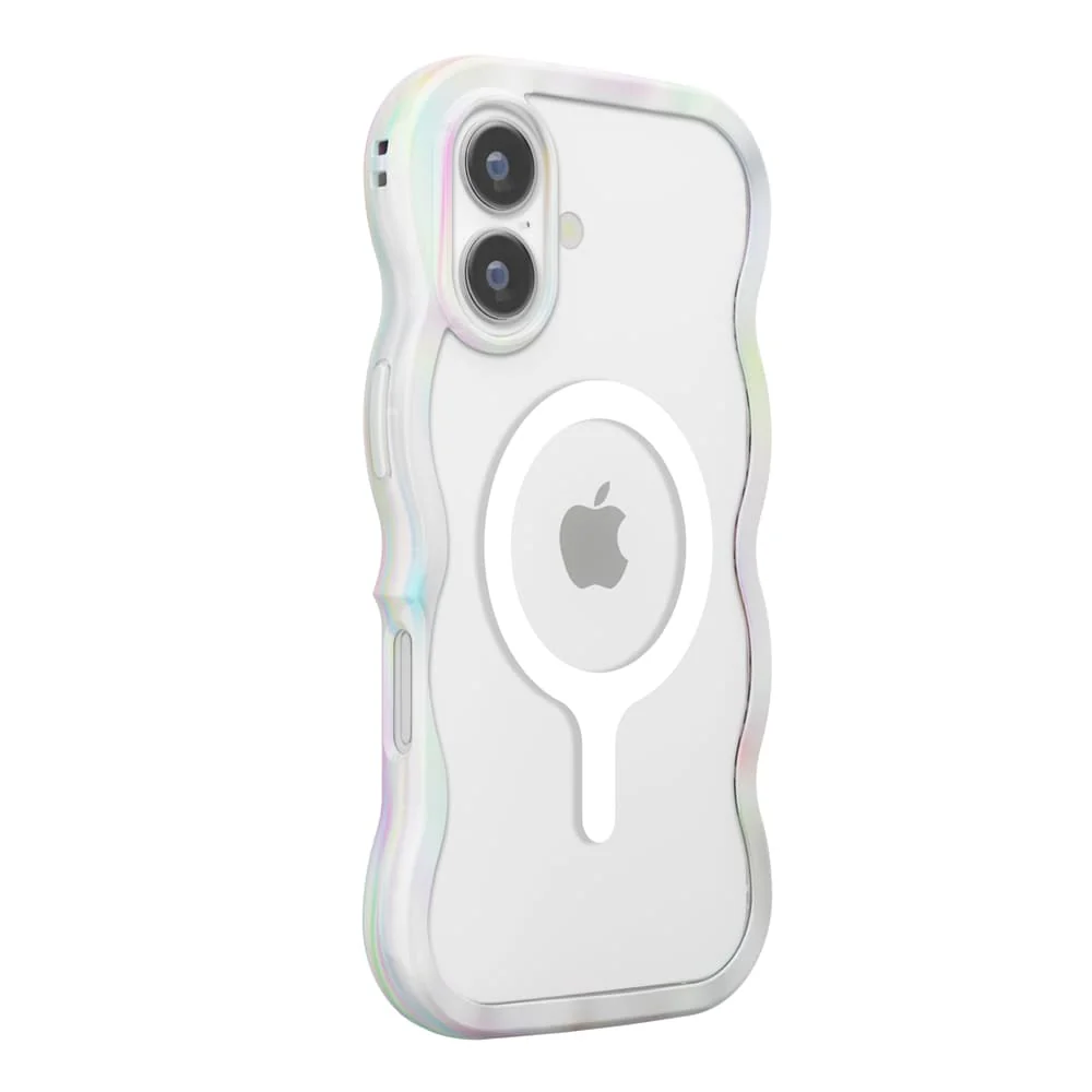 PGA iPhone 17用 MagSafe対応 ウェーブケース オーロラホワイト PG-25AMW04WH 35g - Image 4