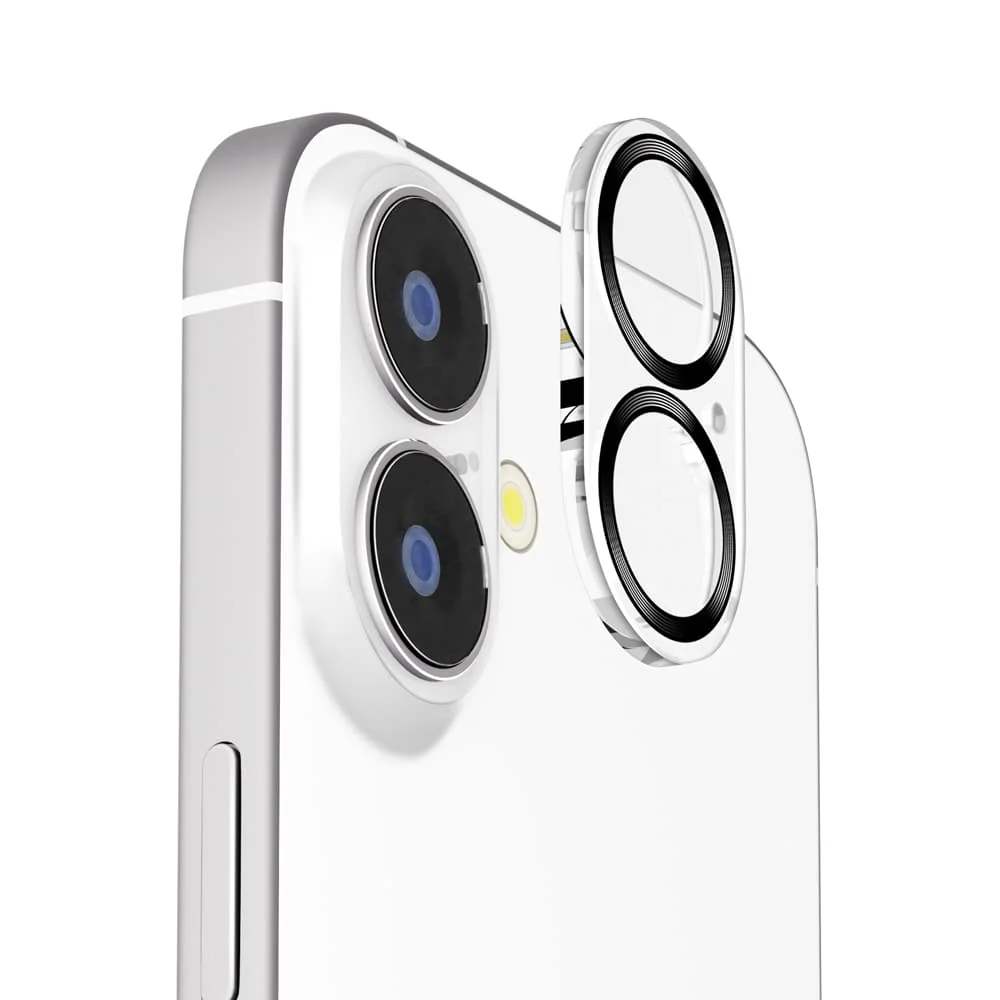 PGA iPhone 17/16/16 Plus用 カメラフルプロテクター クリア/メタルブラック 2g