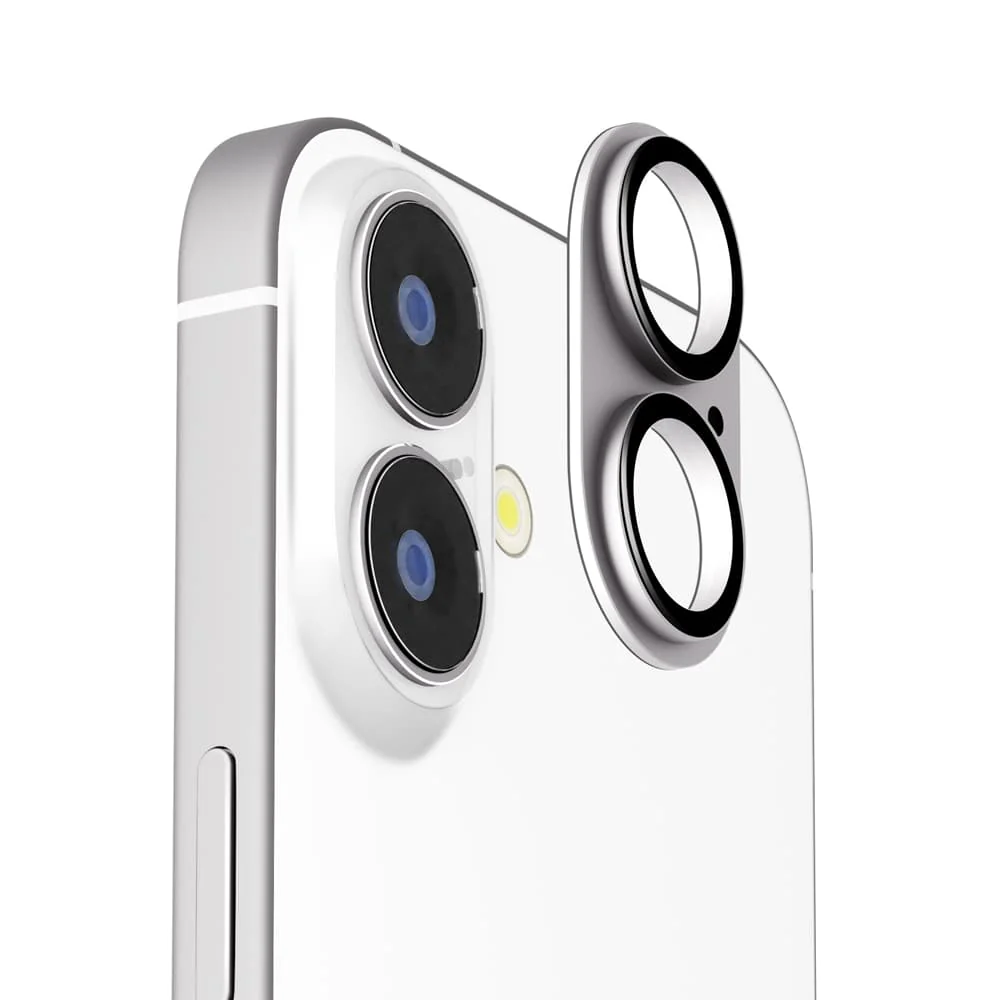 PGA iPhone 17/16/16 Plus用 カメラフルプロテクター アルミ/シルバー 2g