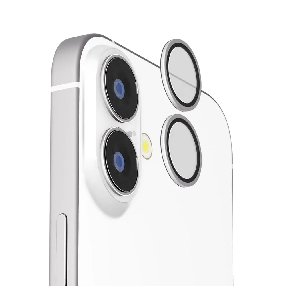 PGA iPhone 17/16/16 Plus用 カメラレンズプロテクター アルミ/シルバー 0.5g