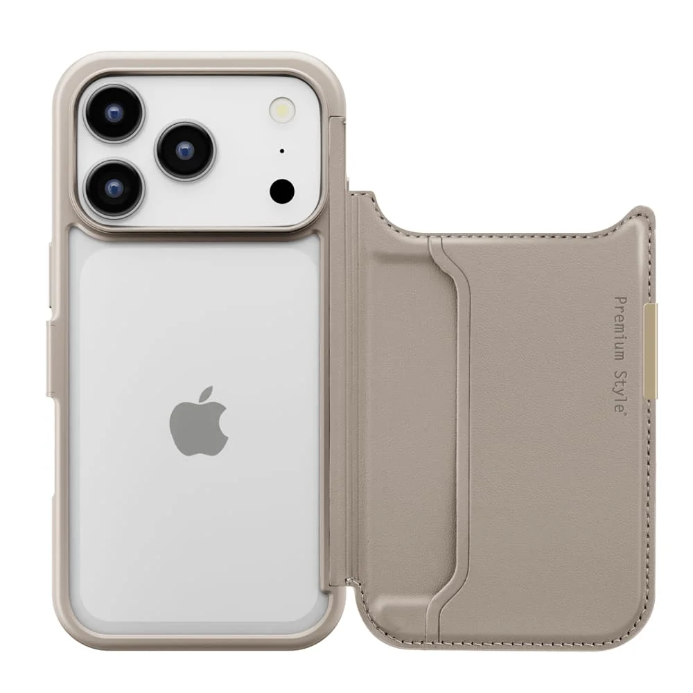 PGA iPhone 17 Pro用 バックフリップケース ベージュ 65g - Image 4