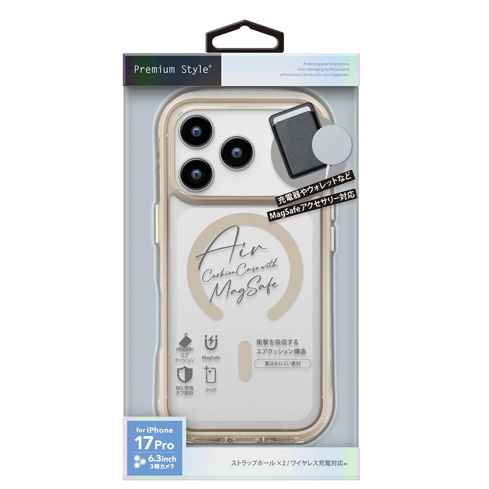 PGA iPhone 17 Pro用 MagSafe対応 エアクッションケース モカ 40g - Image 2