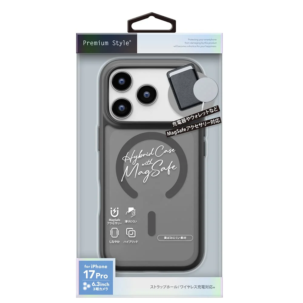 PGA iPhone 17 Pro用 MagSafe対応 ハイブリッドケース ブラック 35g - Image 2