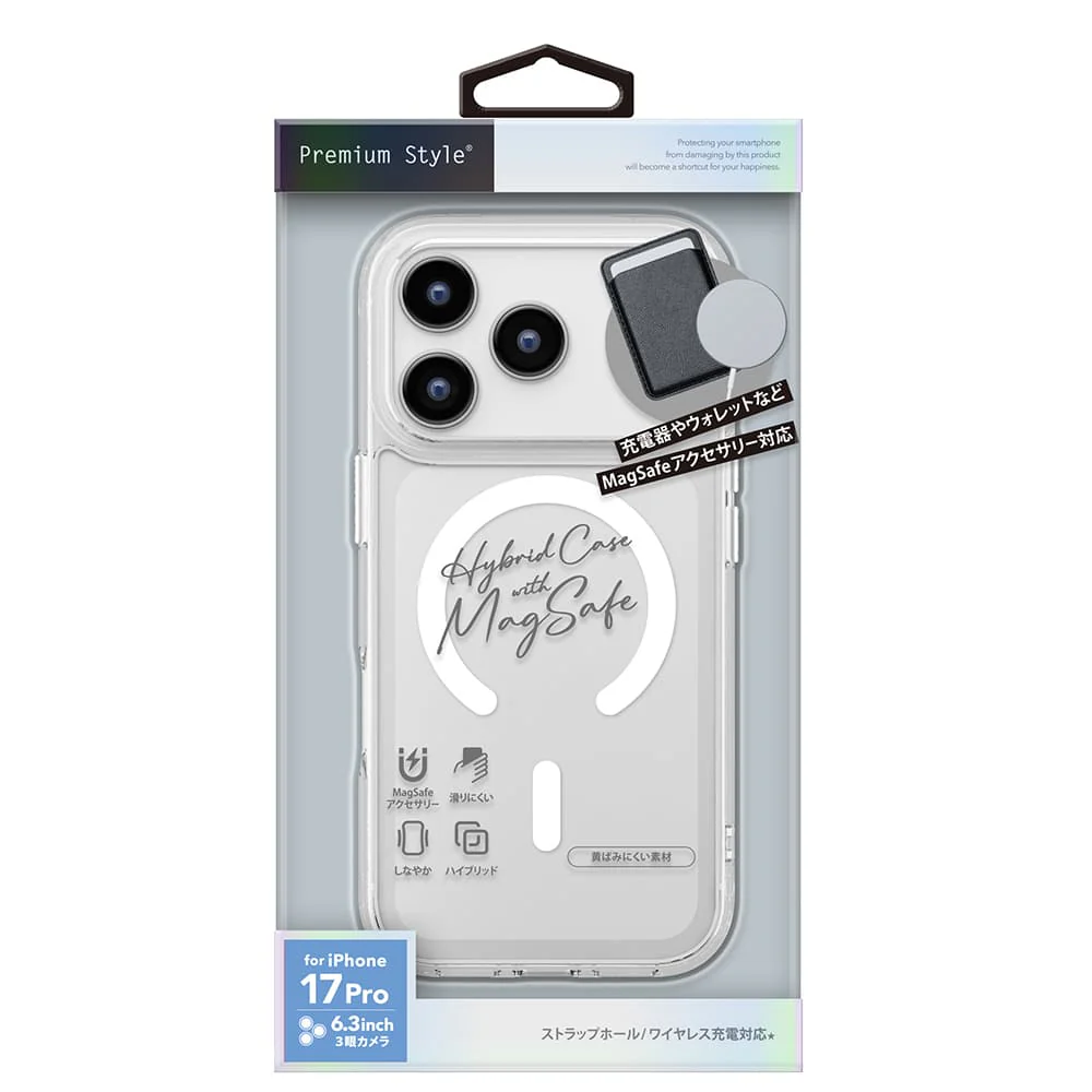 PGA iPhone 17 Pro用 MagSafe対応 ハイブリッドケース クリア 35g - Image 2