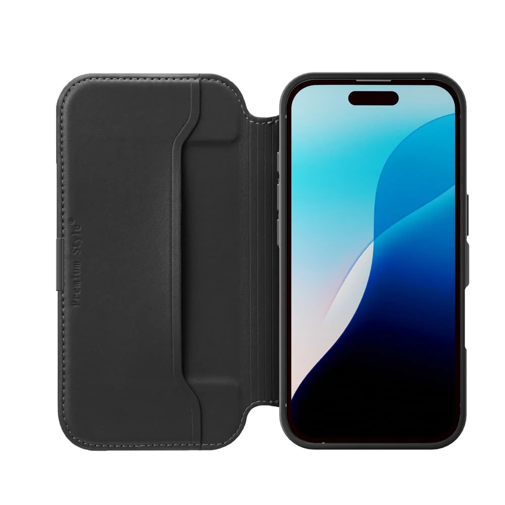 PGA iPhone Air用 ガラスフリップケース ブラック 80g - Image 4