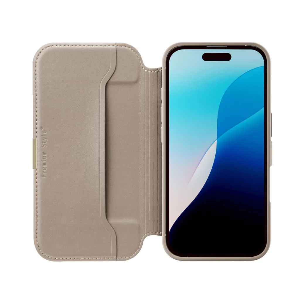PGA iPhone Air用 ガラスフリップケース ベージュ 80g - Image 4