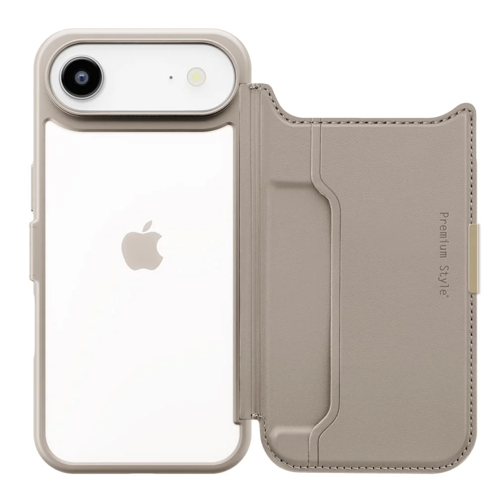 PGA iPhone Air用 バックフリップケース ベージュ 80g - Image 4