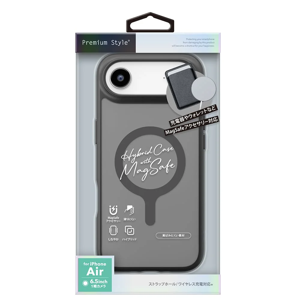 PGA iPhone Air用 MagSafe対応 ハイブリッドケース ブラック 30g - Image 2