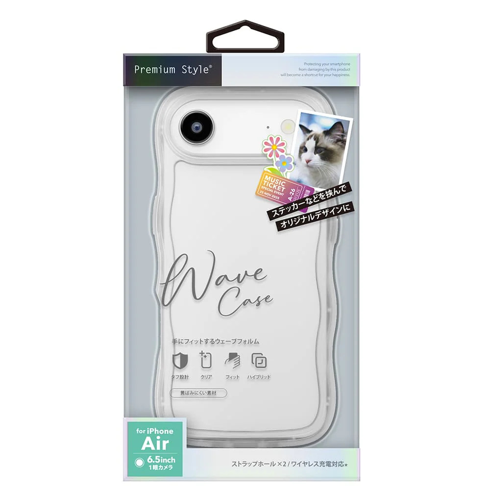 PGA iPhone Air用 ウェーブケース クリア 30g - Image 2