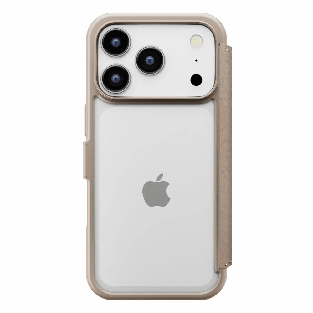PGA iPhone 17 Pro Max用 ガラスフリップケース ベージュ 85g - Image 5