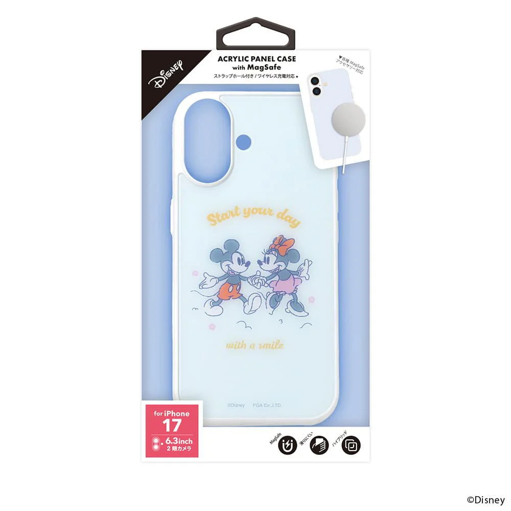 PGA iPhone 17用 MagSafe対応 アクリルパネルケース ミッキー＆ミニー 50g - Image 2