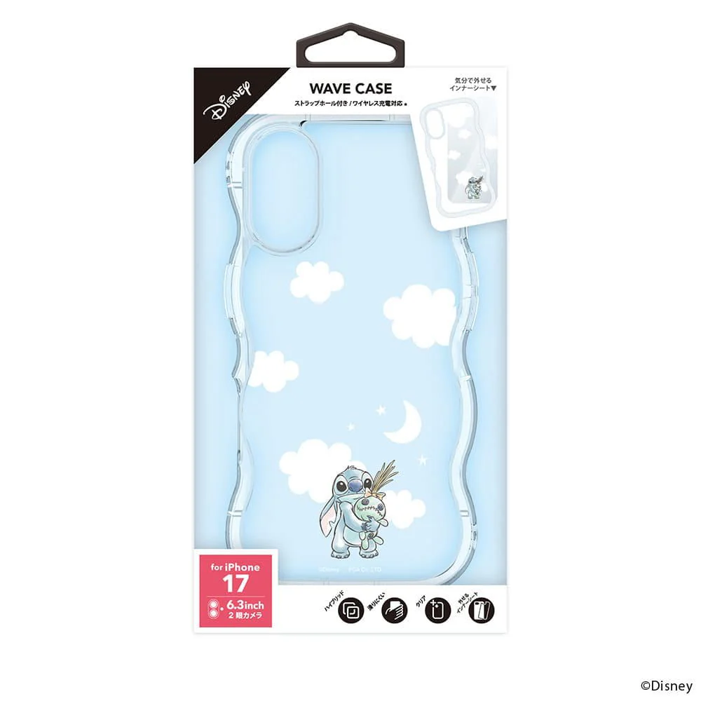 PGA iPhone 17用 ウェーブケース スティッチ PG-D25AWH01STI 35g - Image 2