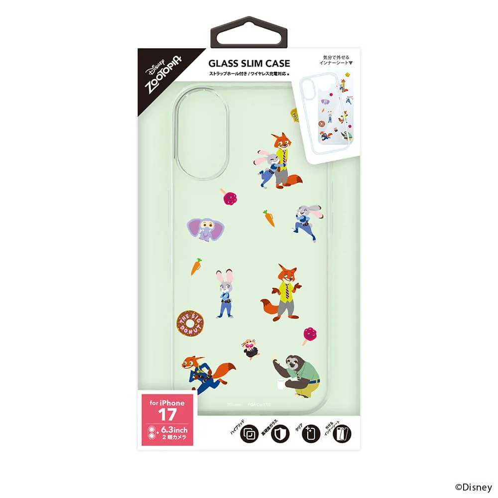 PGA iPhone 17用 ガラススリムケース ズートピア PG-D25AGT03ZTP 30g - Image 2