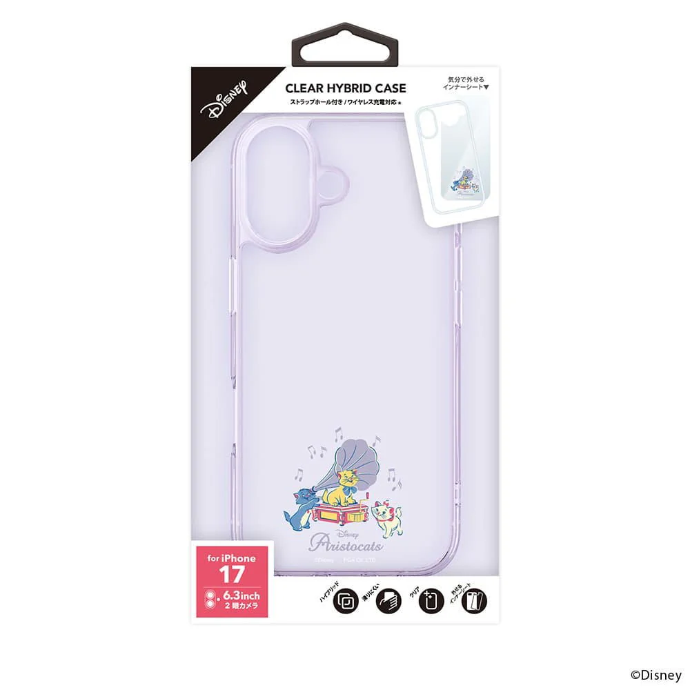 PGA iPhone 17用 ハイブリッドケース おしゃれキャット PG-D25APT01MAR 35g - Image 2