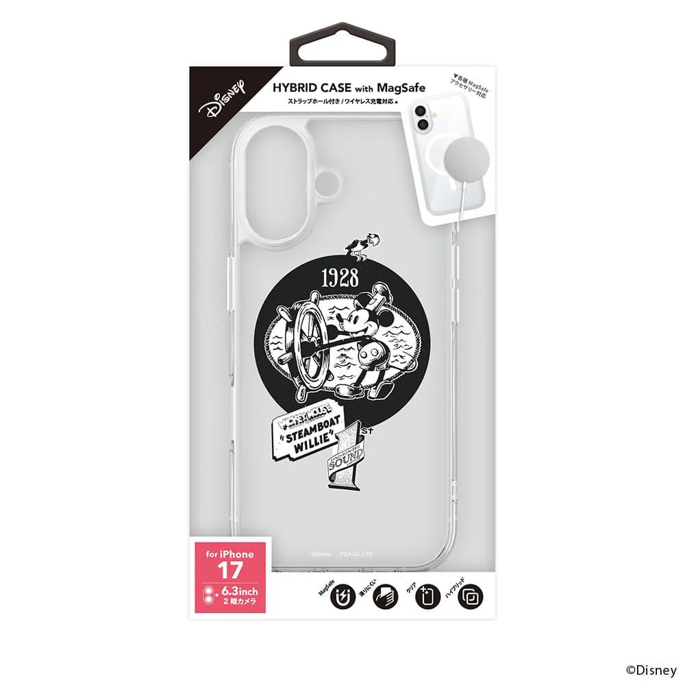 PGA iPhone 17用 MagSafe対応 ハイブリッドケース 蒸気船ウィリー 35g - Image 2