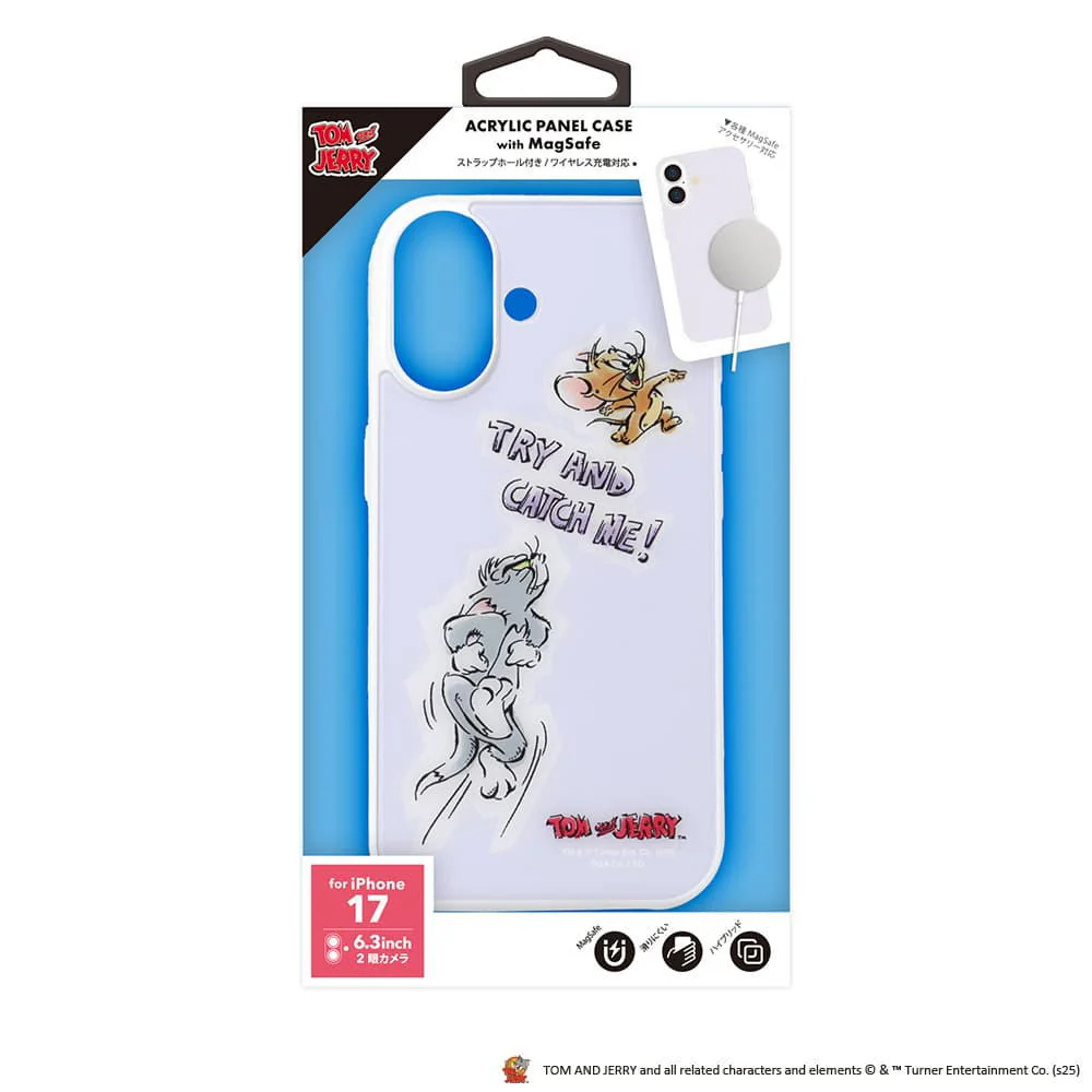 PGA iPhone 17用 MagSafe対応 アクリルパネルケース トムとジェリー/パープル 50g - Image 2