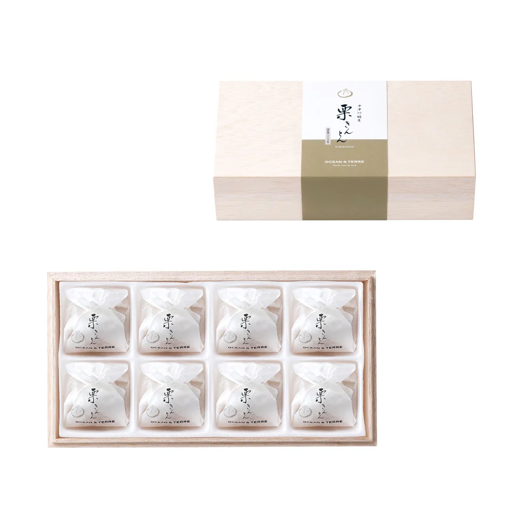 ◆中津川銘菓 栗きんとん8個 木箱入 A1000◇ 【直送品】 返品・キャンセル・他商品と同時購入は不可 - Image 2