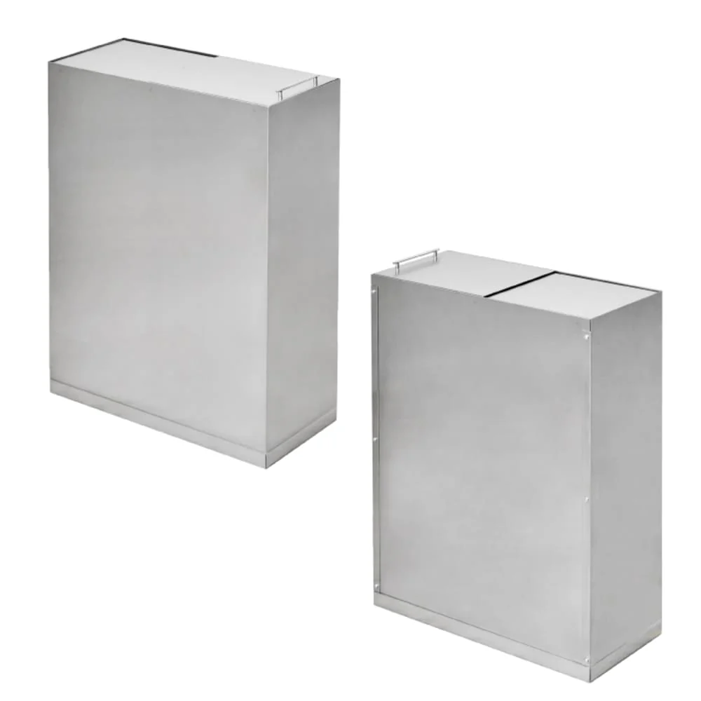 2418 ステンレスダストボックス 45L 【直送品】 返品・キャンセル・他商品と同時購入は不可