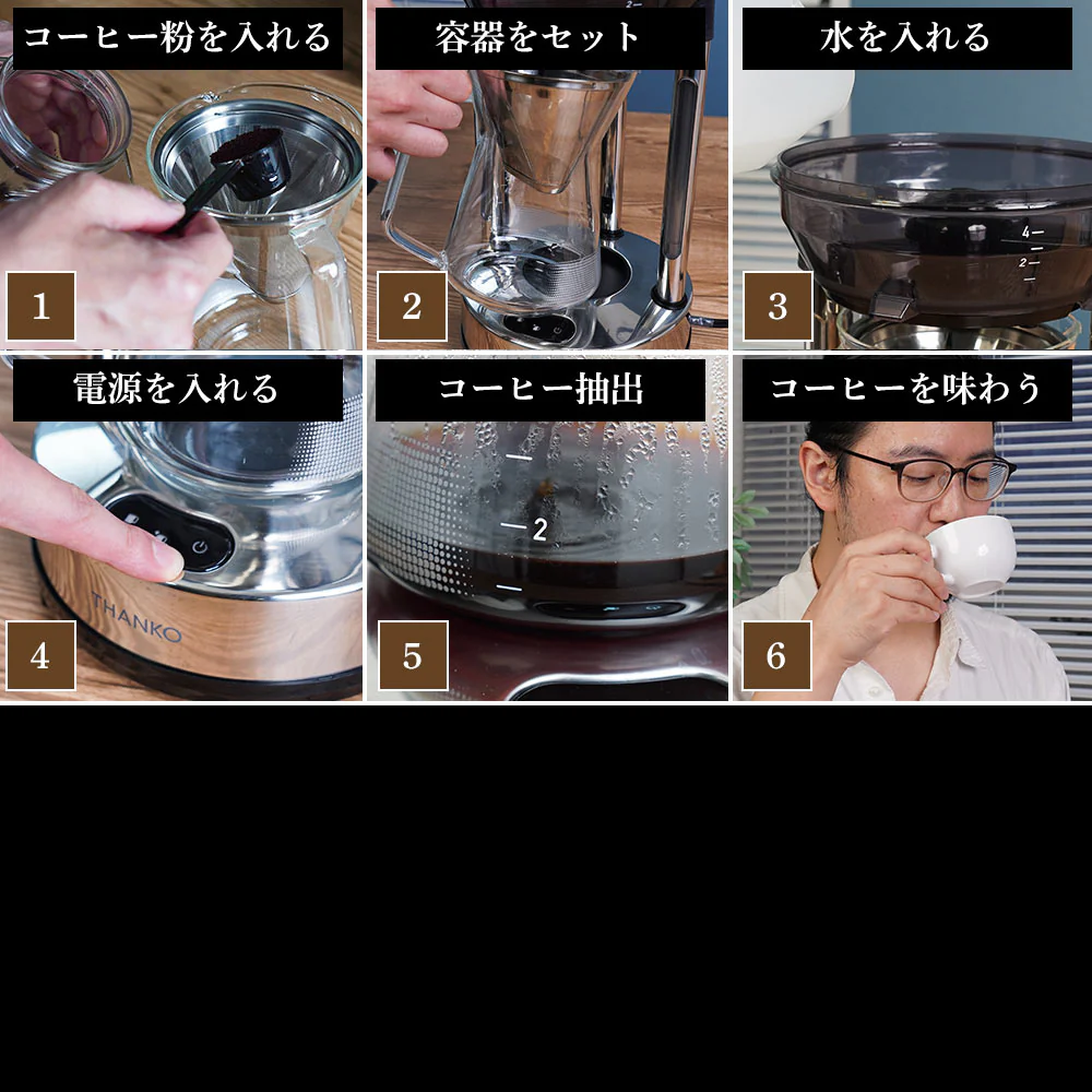 96度ハンドドリップコーヒーメーカー HNDDRPHBK 【直送品】 返品・キャンセル・他商品と同時購入は不可 - Image 6