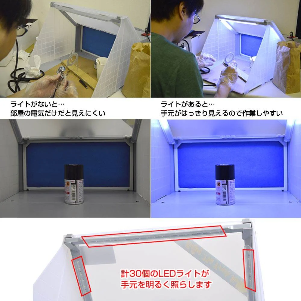 LEDライト付パワフルファン塗装ブース TBTN25HGY 【直送品】 返品・キャンセル・他商品と同時購入は不可 - Image 5