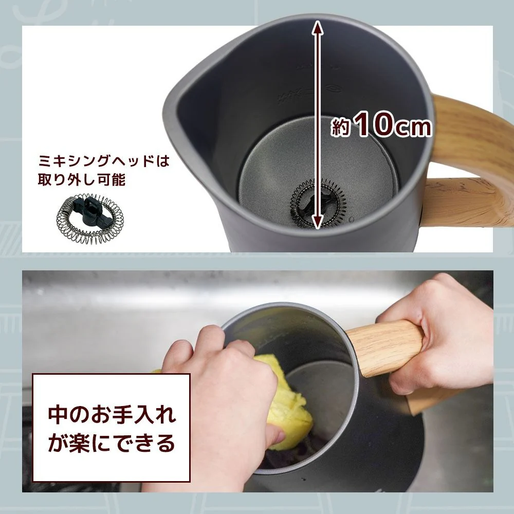 500ml ミルクフロッサー「ラテハグ」 MLKF25HBK 【直送品】 返品・キャンセル・他商品と同時購入は不可 - Image 10