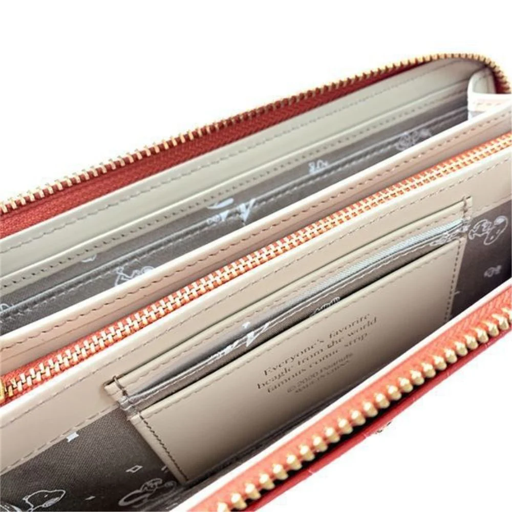 スヌーピーLC クロコ マチ付LF束入 コーラル SN0106 【直送品】 返品・キャンセル・他商品と同時購入は不可 - Image 4